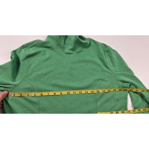 Coldwater creek sz L soft stretch long sleeve turtle neck layering winter green+ - Picture 7 of 7